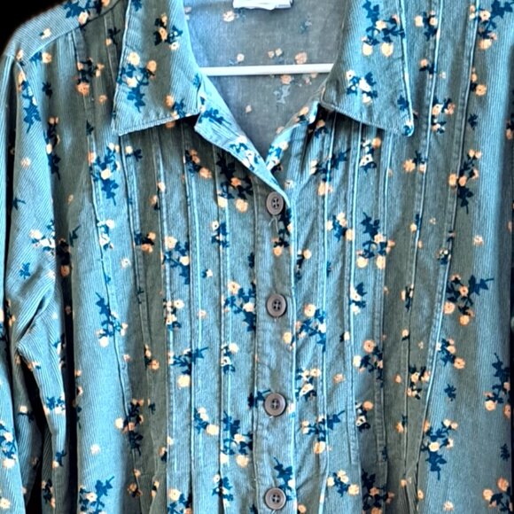 LARGE Vermont Country Store Green Corduroy Dress - Picture 3 of 10